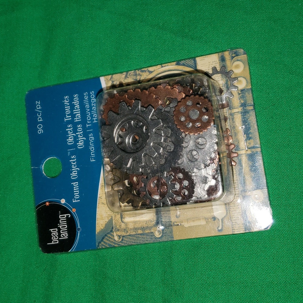 Found Objects Antique Silver, Copper & Brass Gears by Bead Landing 90 pcs New